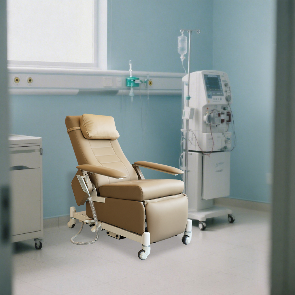 Hospital Furniture Electric Manual Reclining Infusion Sofa Chair with Infusion Pole Hospital Recliner Chair