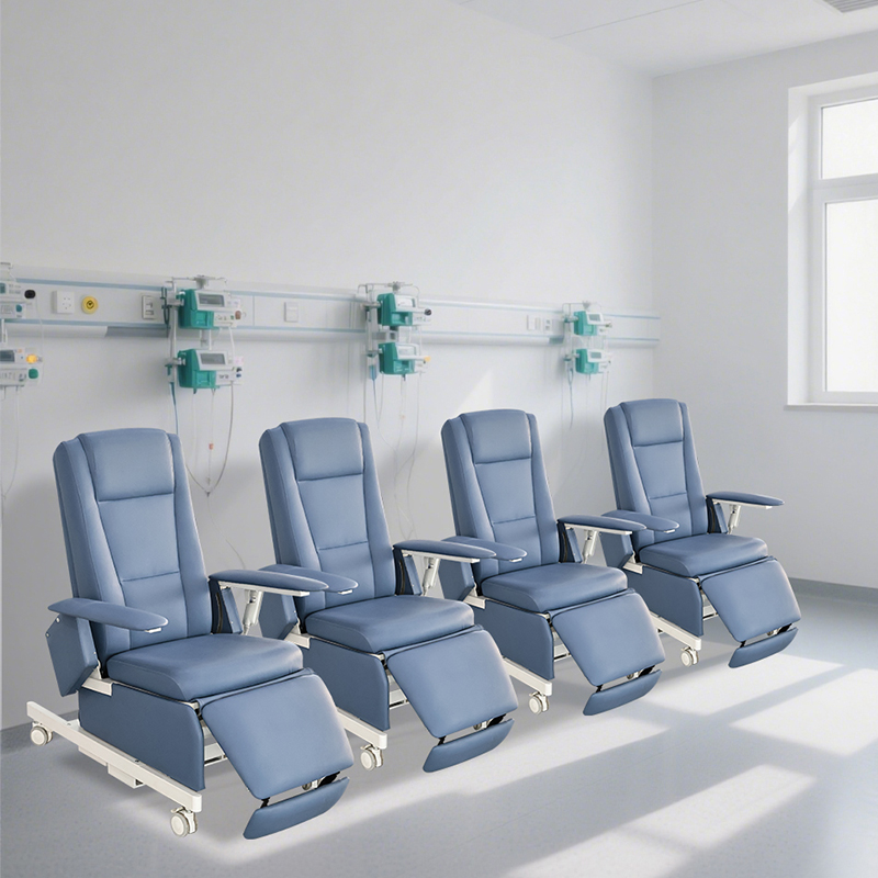 Blood Donation Chair Hospital Furniture Synthetic Leather Blood Draw Bank Collection Chair