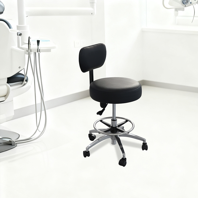 Pneumatic Pressure Stool swivel chair With Backrest and foot pedal