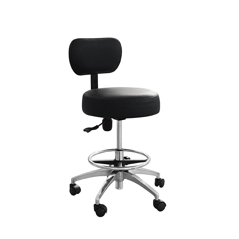 Pneumatic Pressure Stool swivel chair With Backrest and foot pedal