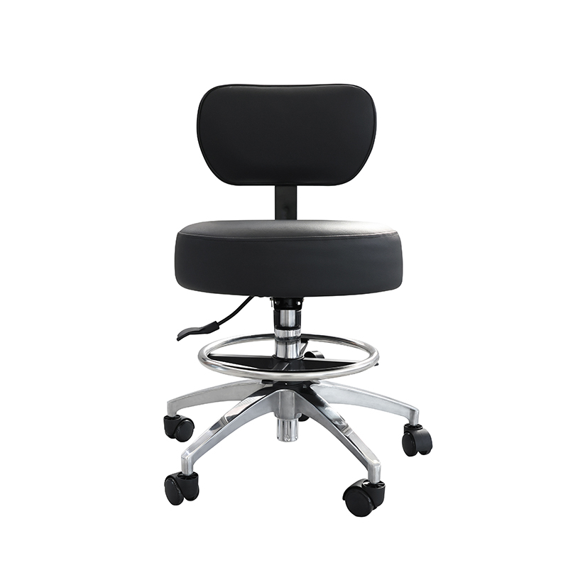Pneumatic Pressure Stool swivel chair With Backrest and foot pedal