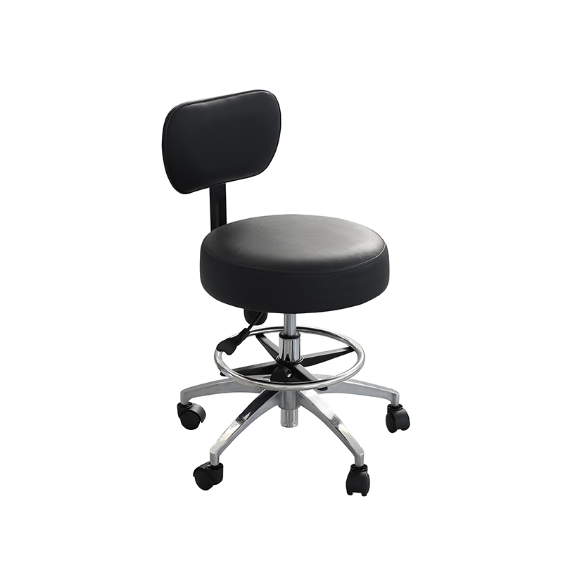 Pneumatic Pressure Stool swivel chair With Backrest and foot pedal