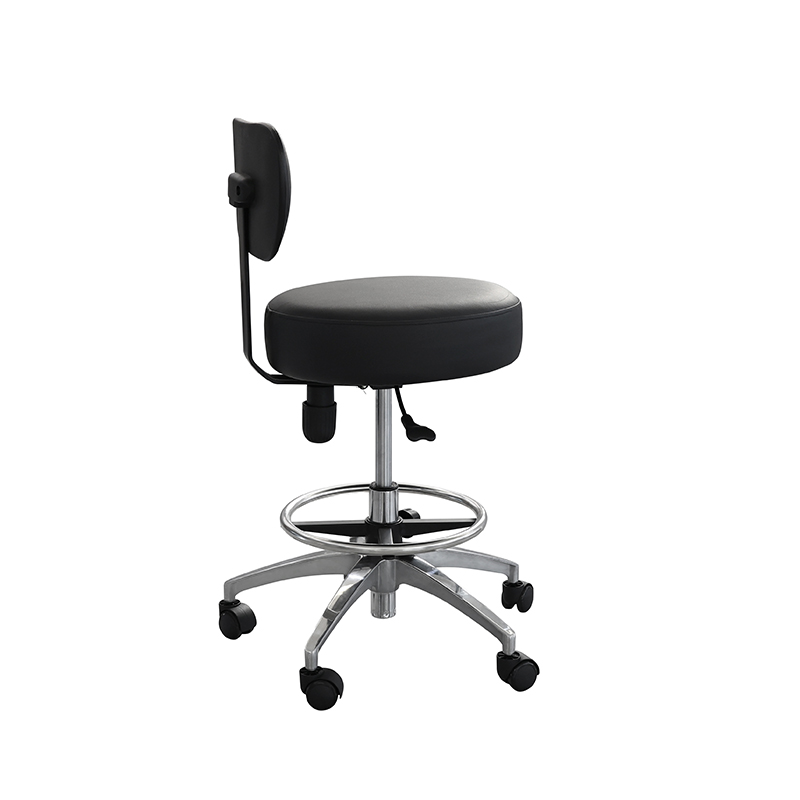 Pneumatic Pressure Stool swivel chair With Backrest and foot pedal