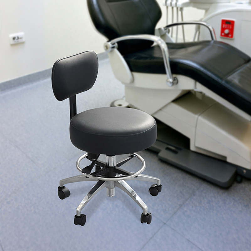 Pneumatic Pressure Stool swivel chair With Backrest and foot pedal