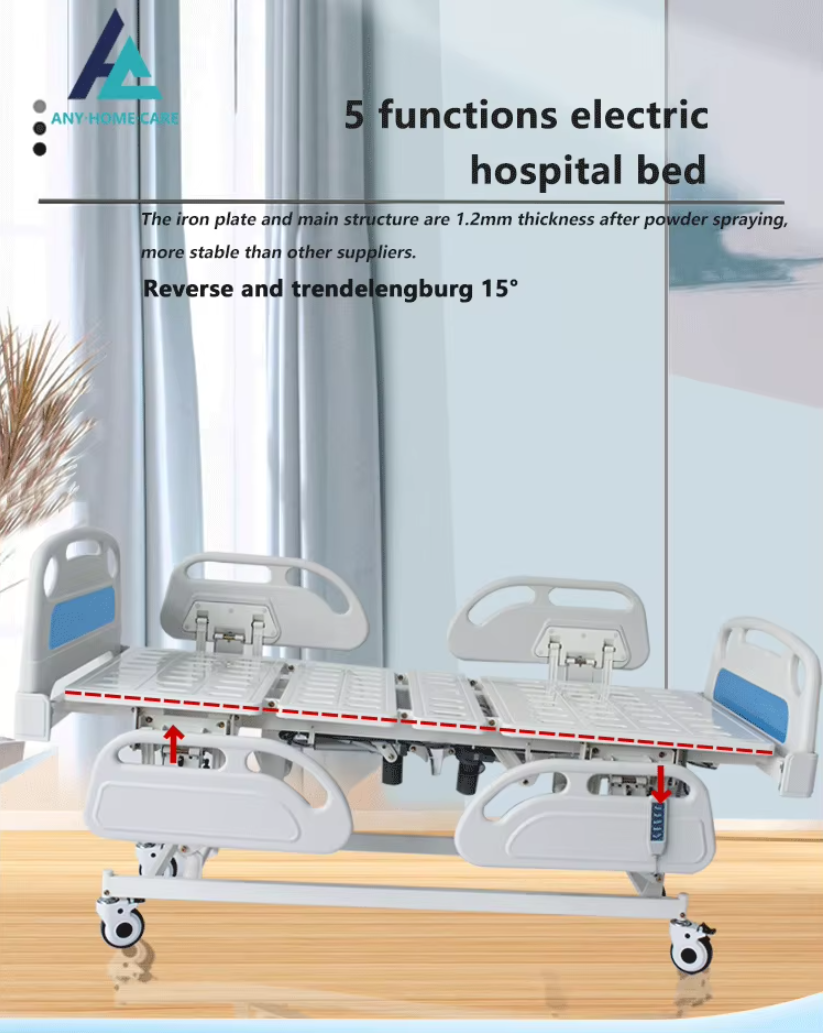5 function electric hospital bed