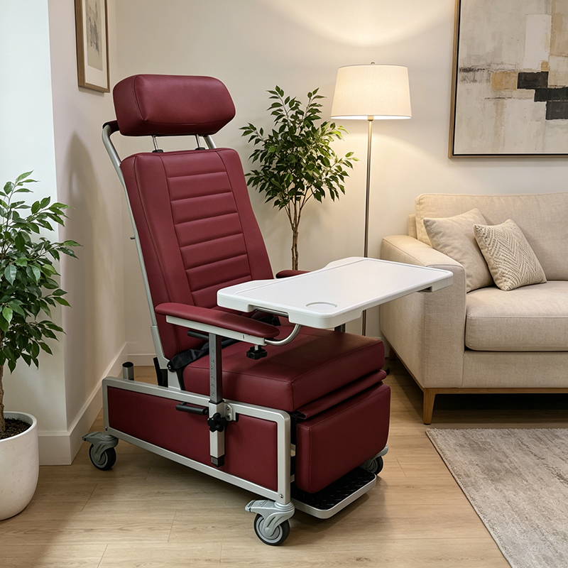 Multifunktionaler Patiententransfer-Liegestuhl mit Ablagefläche und Rollen, CE- und ISO-zertifiziert