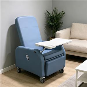 Infusionstherapie-Sessel mit integriertem Tabletttisch für Pflegeeinrichtungen