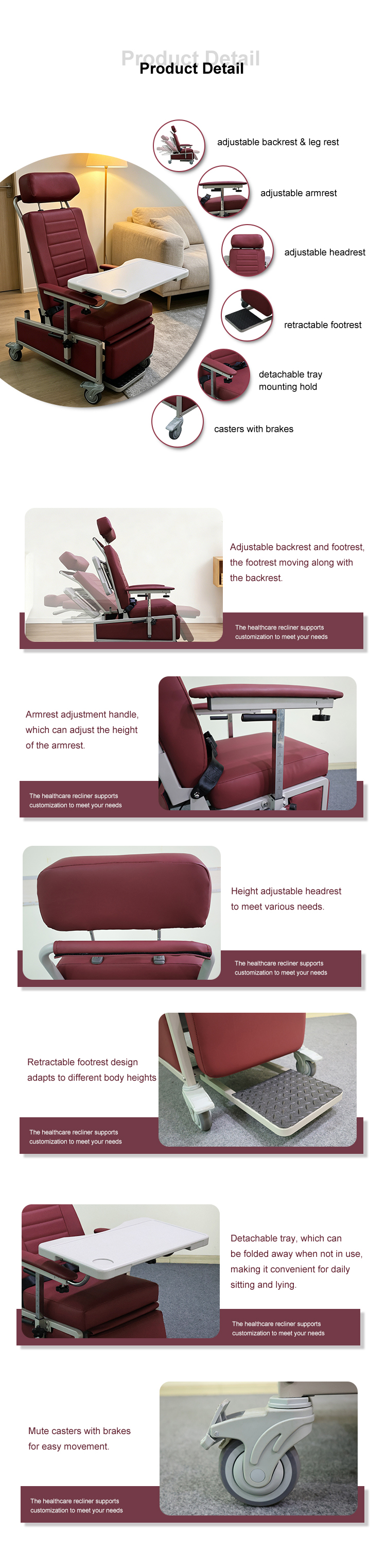 patient transfer recliner chair