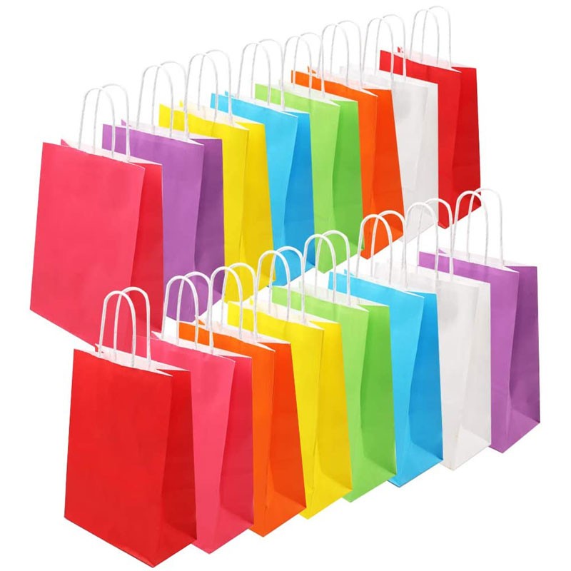 Custom Paper Gift Bags Plain Paper Bags Coloured Paper Bags
