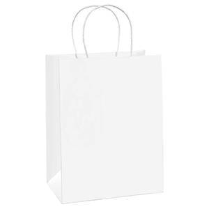 Beg Kertas Kraft Putih Custom Dengan Pemegang Kertas Berpusing