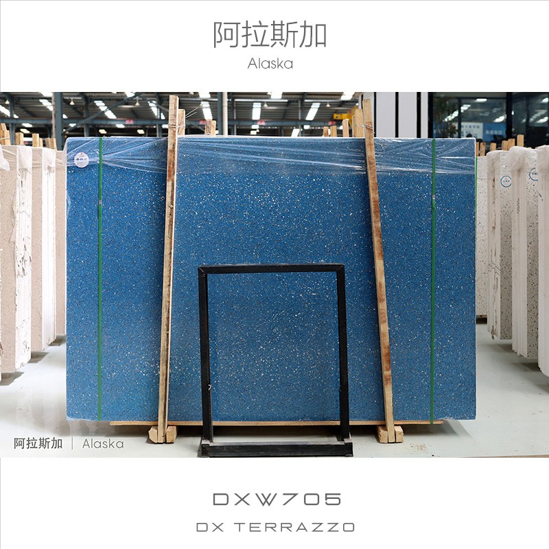 Китай Сборные плиты терраццо из искусственного камня синего цвета Аляски, производитель