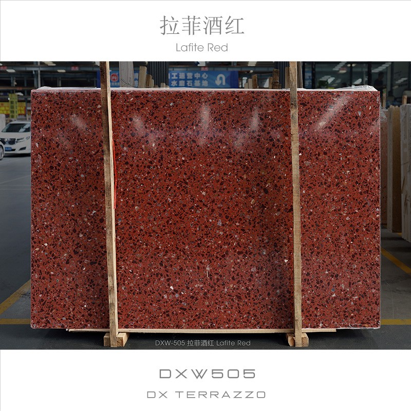 Supply Wine red color artificial stone precast terrazzo slabs Wholesale ...