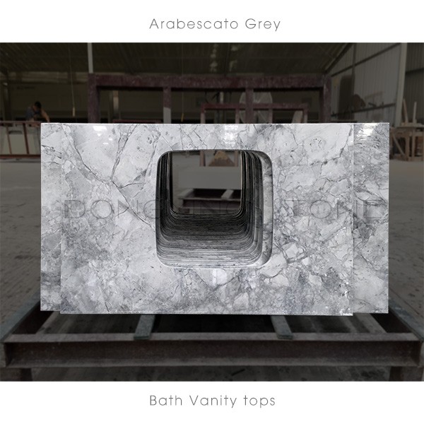 The finest popular grey marble Arabescato Grey for Vanity tops