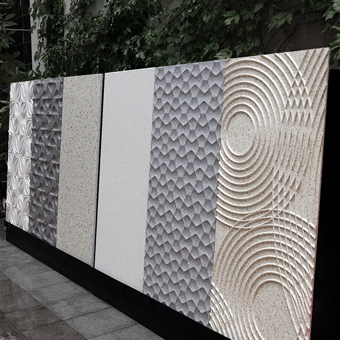Ubin Terrazzo Ukiran CNC 3D & panel pelapis dinding