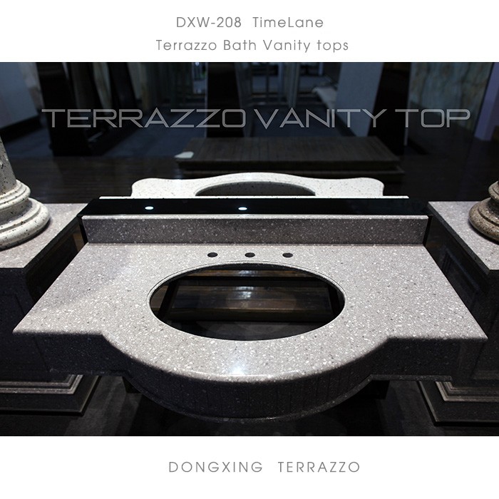 Quality grey series Artificial stone terrazzo vanity tops