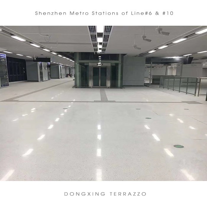 Ladrilhos pré-moldados Terrazzo para projetos de estações de metrô de Shenzhen