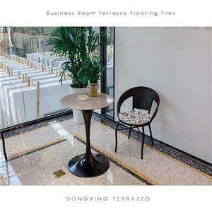 Terrazzo paving and terrazzo table top for office decoration
