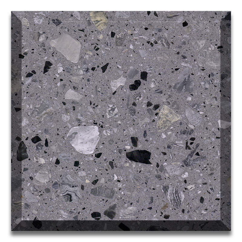Lilan серый искусственный камень сборные терраццо плиты и плитки