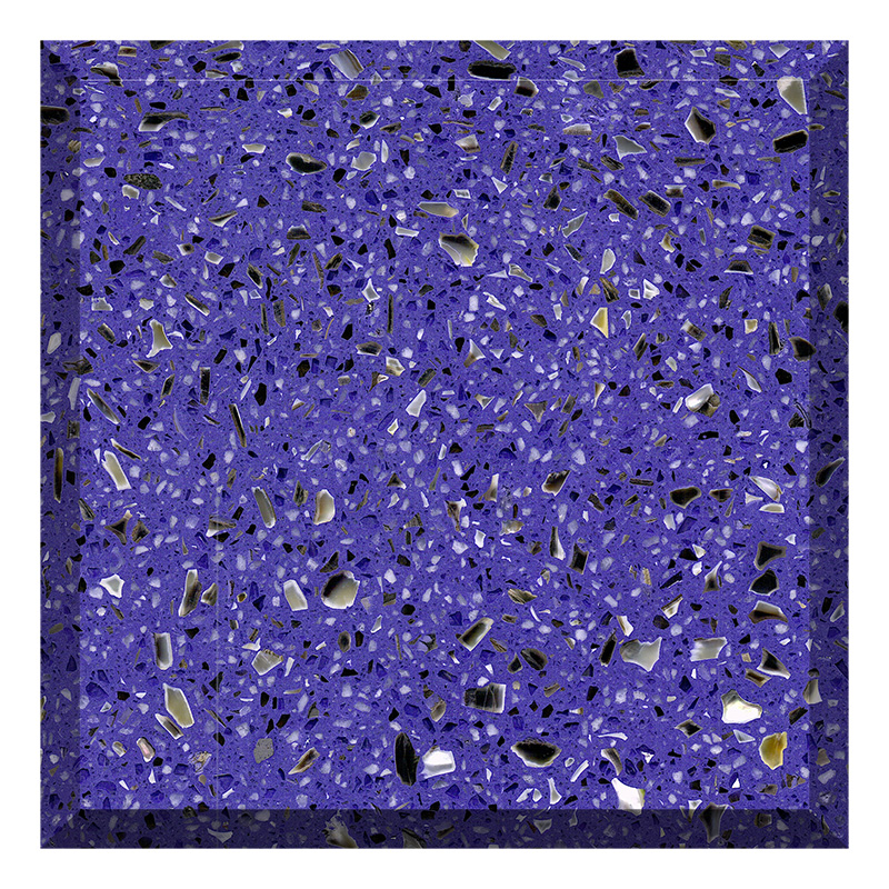 Provence Violet color artificial stone precast terrazzo slabs
