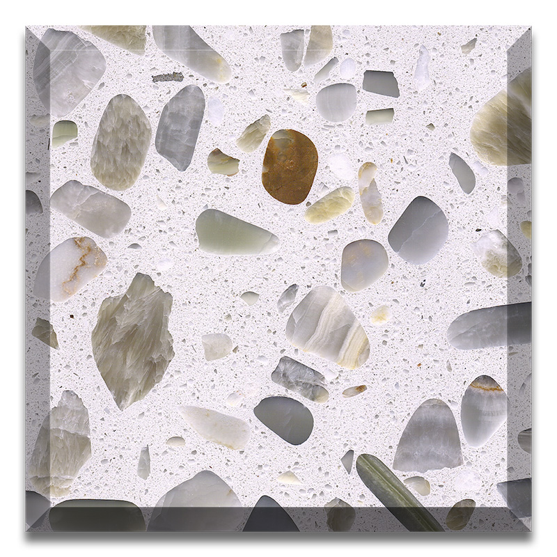 Multicolor Onyx Artificial stone Precast terrazzo slabs