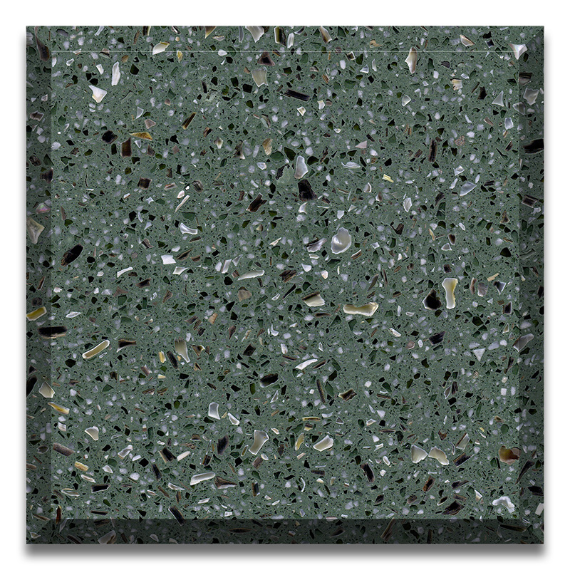 Hulunbeir Green color artificial stone precast terrazzo slabs