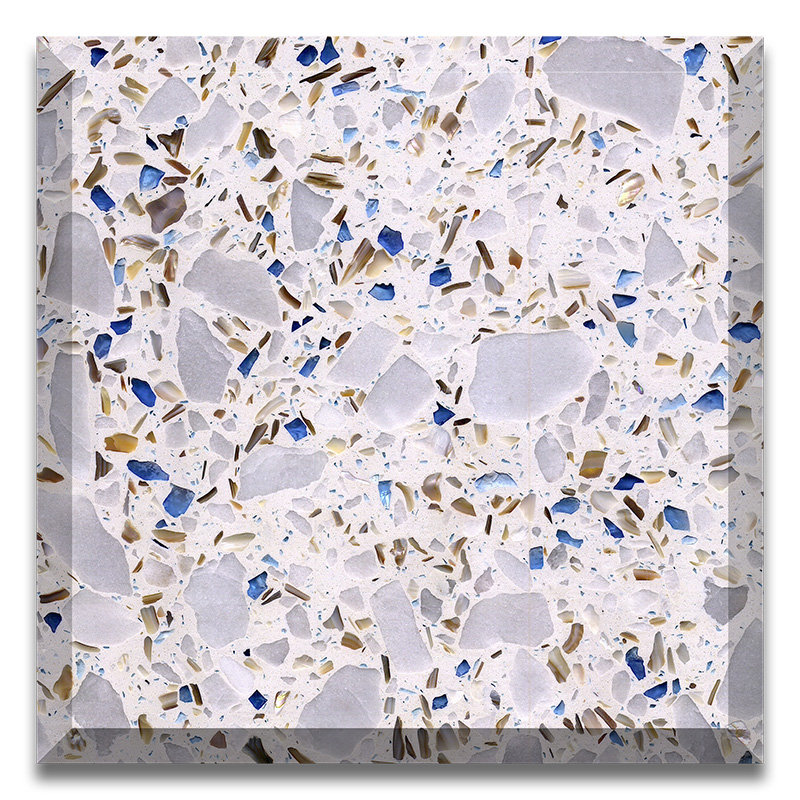 Chanel Weiße vorgefertigte Terrazzoplatten aus Kunststein