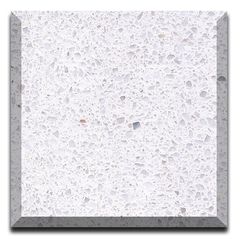 Hochwertige Kunststein-Carrara-Weiß-Terrazzo-polierte Platten