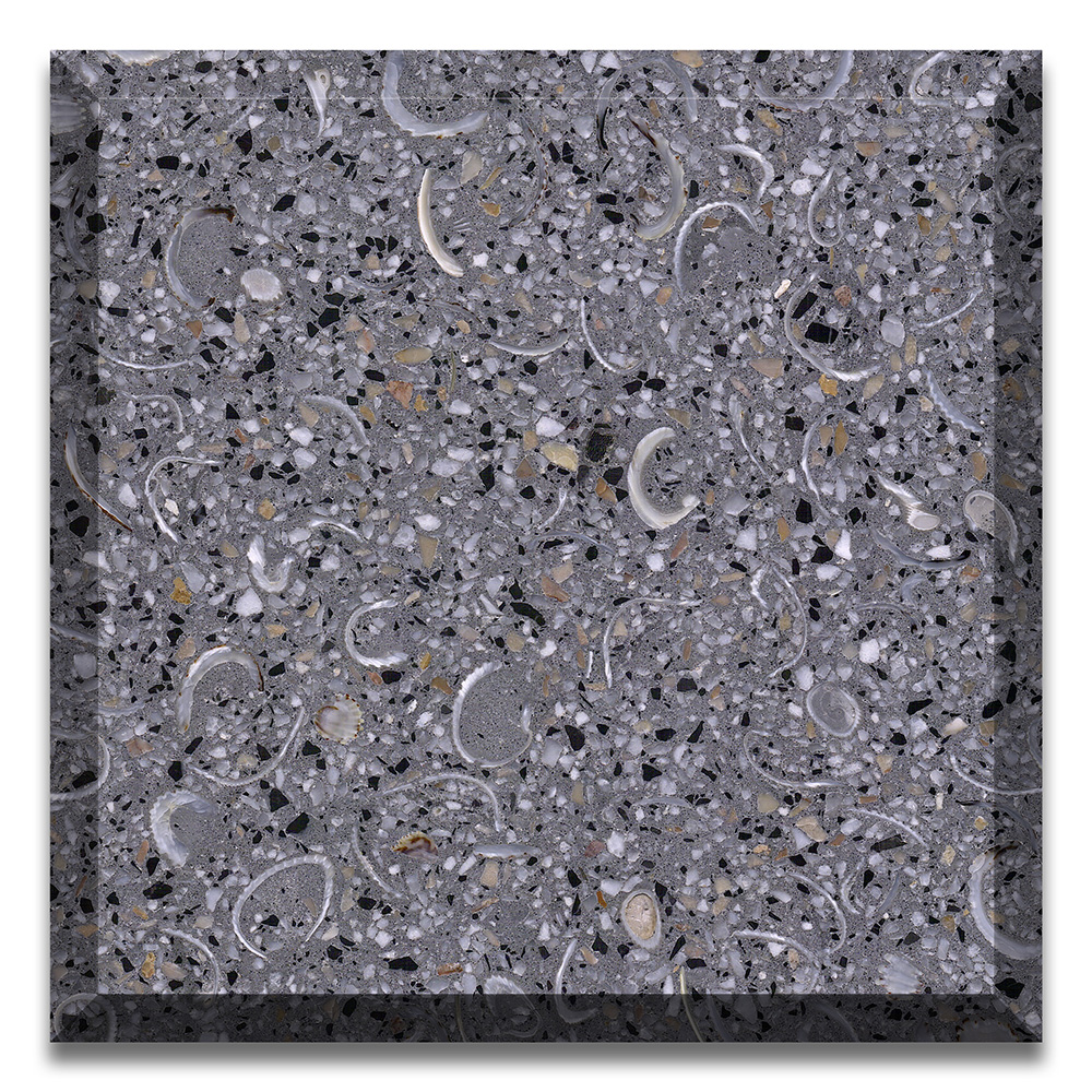 Cape Grey artificial stone inorganic cementitious terrazzo slabs and tiles