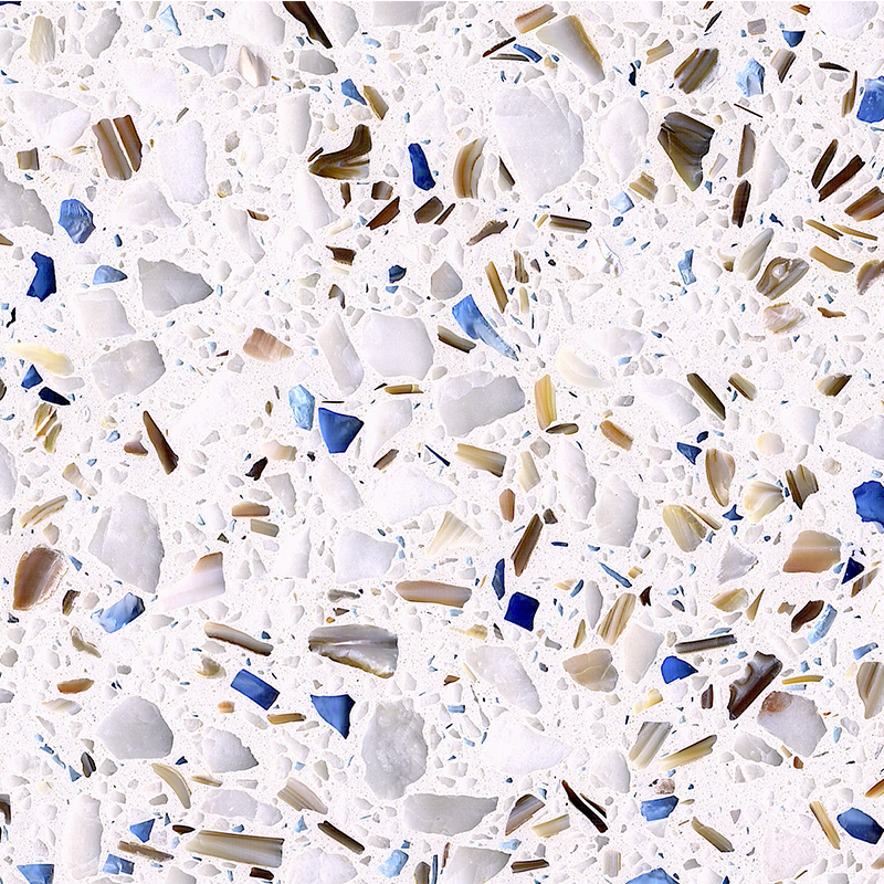 فينوس أبيض اللون الحجر الاصطناعي تكتل البلاط تيرازو الجاهزة