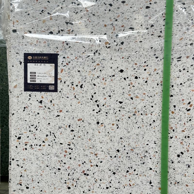 Beautiful Artificial stone white color Terrazzo slabs