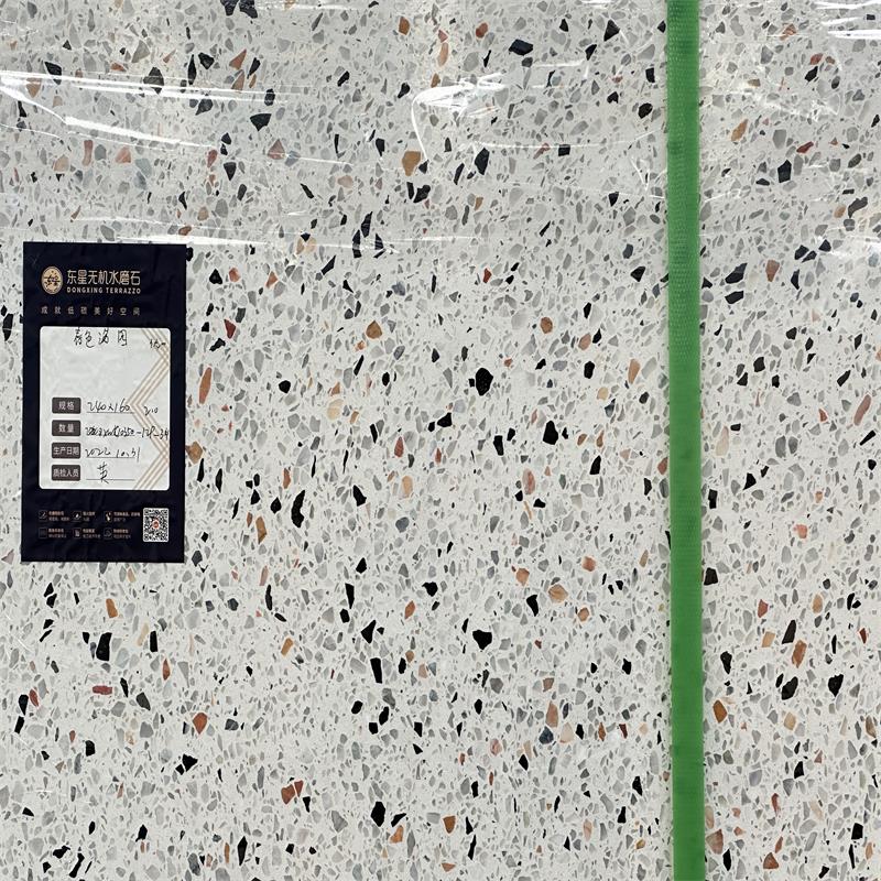 Beautiful Artificial stone white color Terrazzo slabs