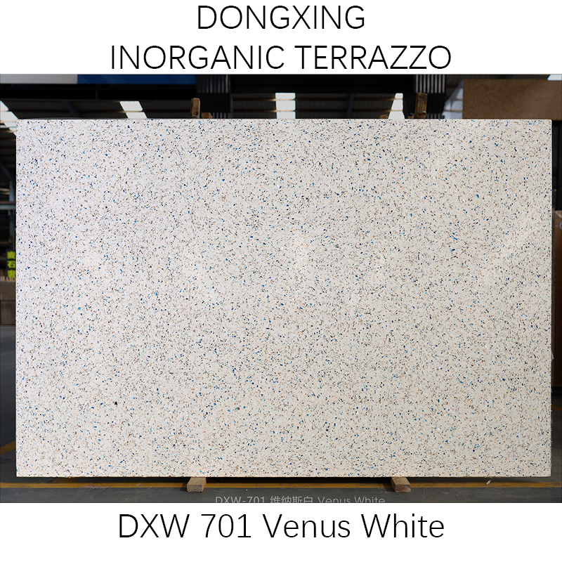 Venus White color artificial stone precast agglomerate terrazzo slabs