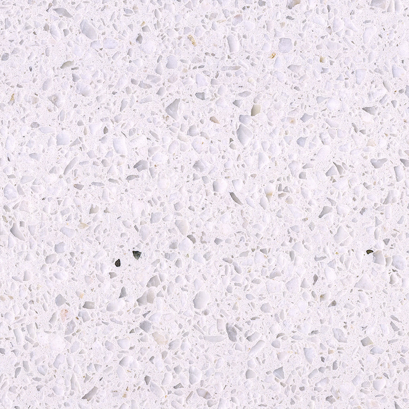 Snow white artificial stone inorganic cementitions terrazzo slabs and tiles