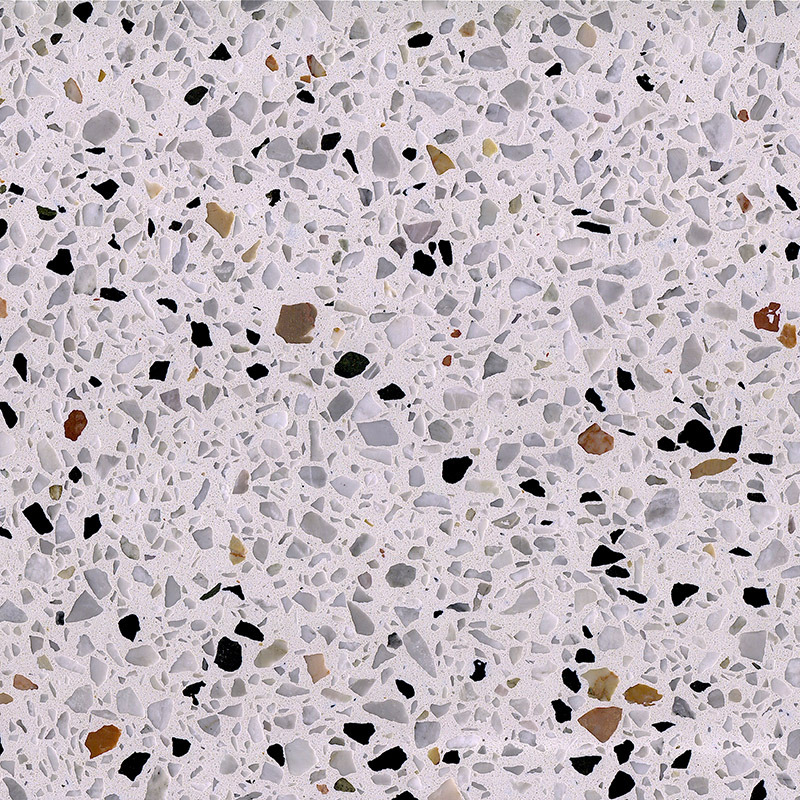 Artificial stone white color Terrazzo slabs