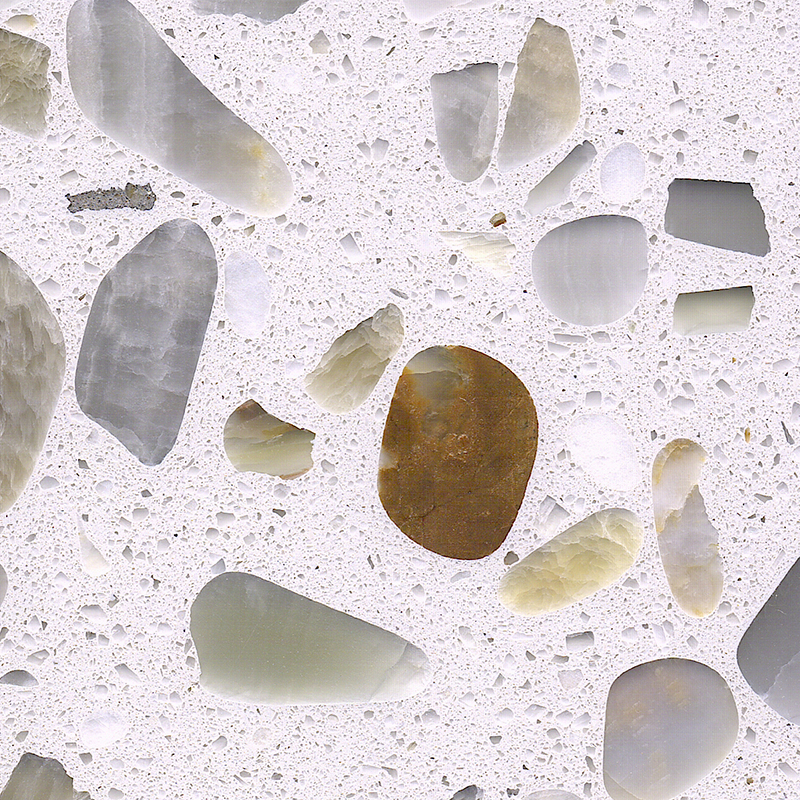 Multicolor Onyx Artificial stone Precast inorganic terrazzo slabs