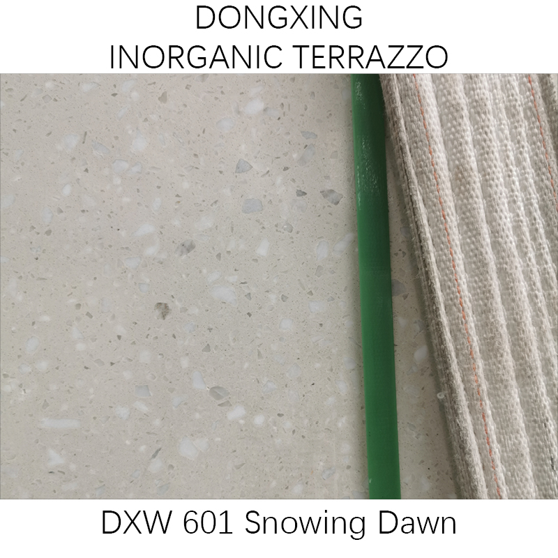 twilight snow color artificial stone precast inorganic terrazzo slabs