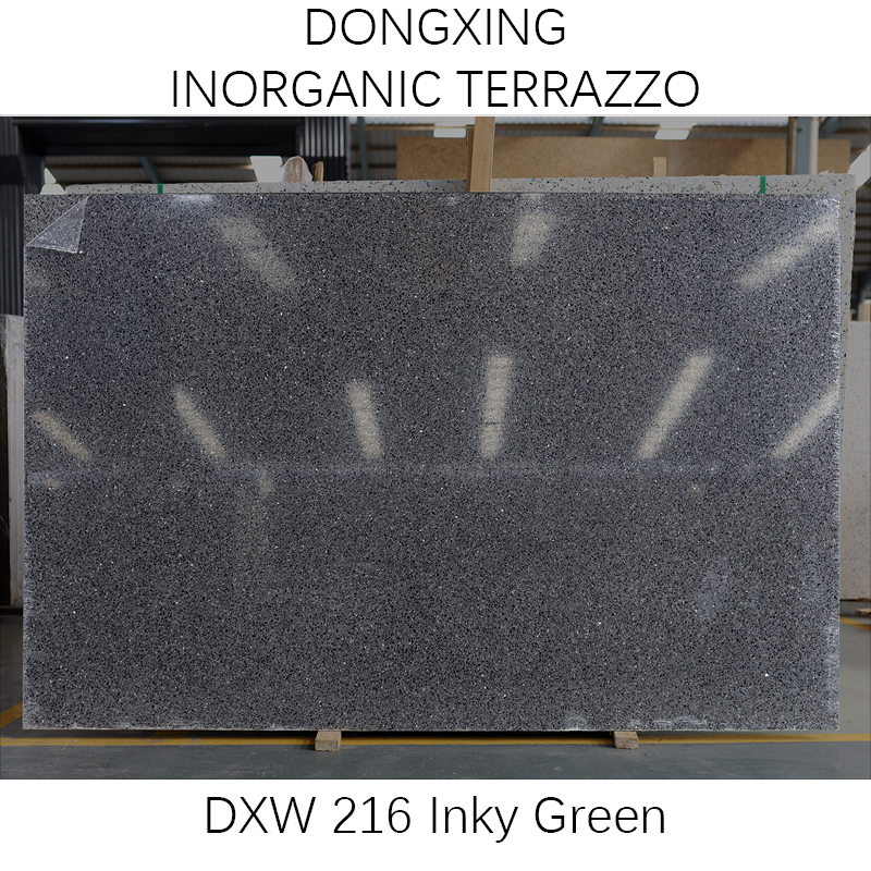 Dark grey color Artificial stone Precast Terrazzo slabs & tiles
