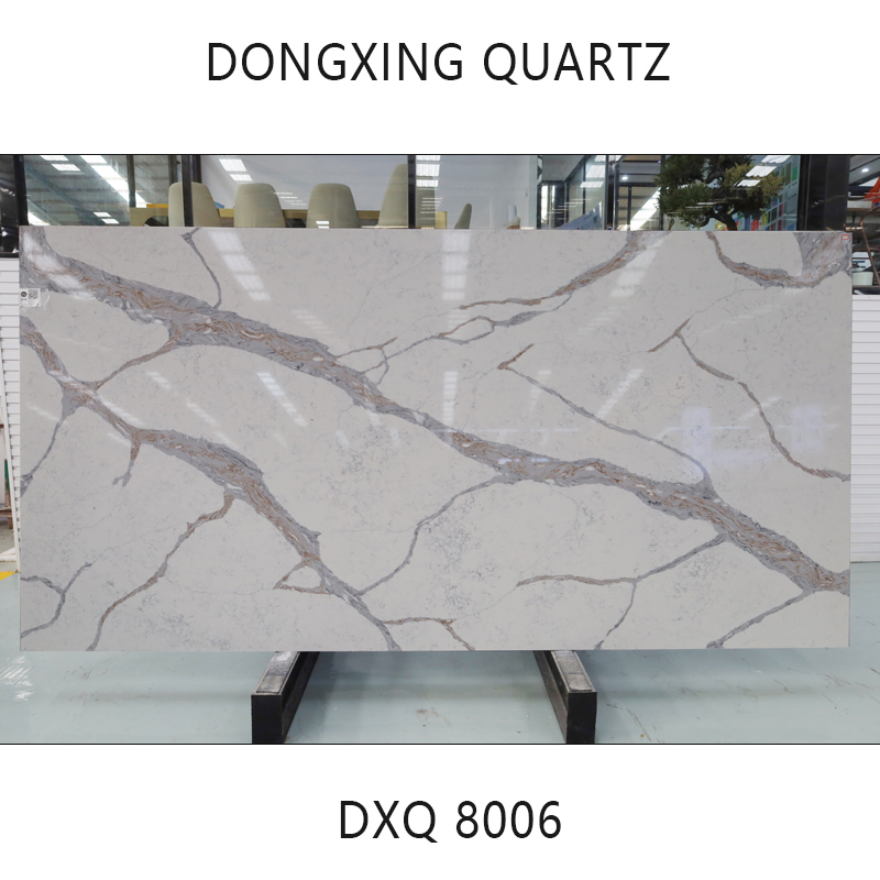 Calacatta white artificial quartz slabs
