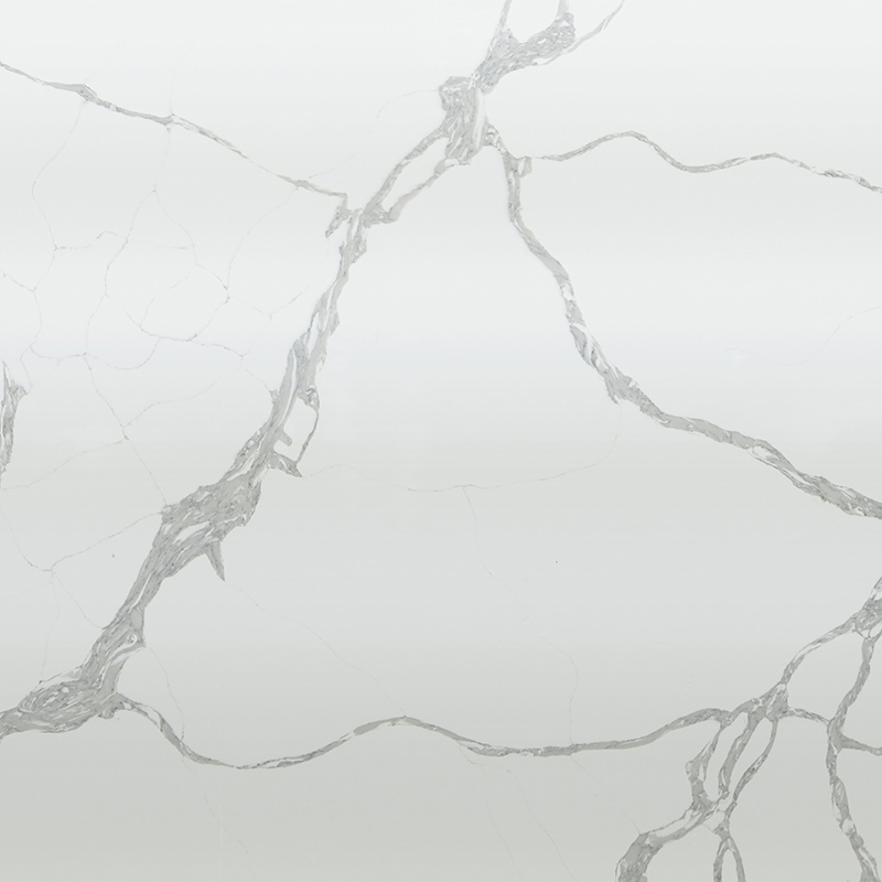 Carrara White quartz stone for kitchen