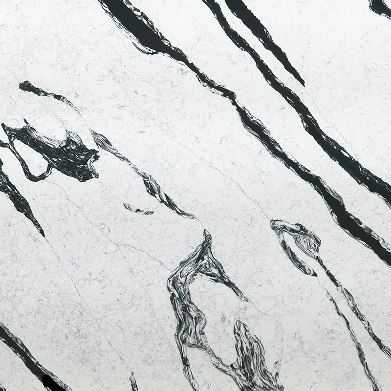 Azulejo de piedra de cuarzo de veta negra de Carrara