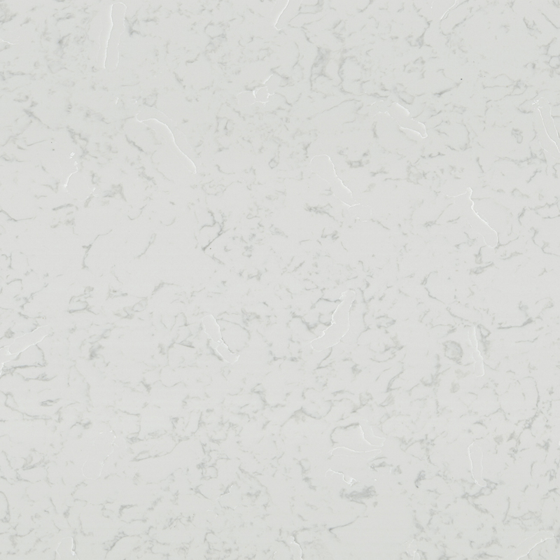 weißer Eisader künstlicher Marmorquarz