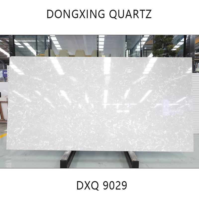white ice vein artificial quartz stone slabs