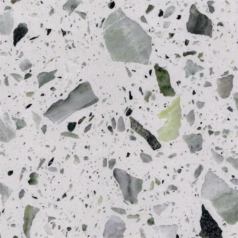 Imperial Green Terrazzo Stone Slabs for Foor Wall