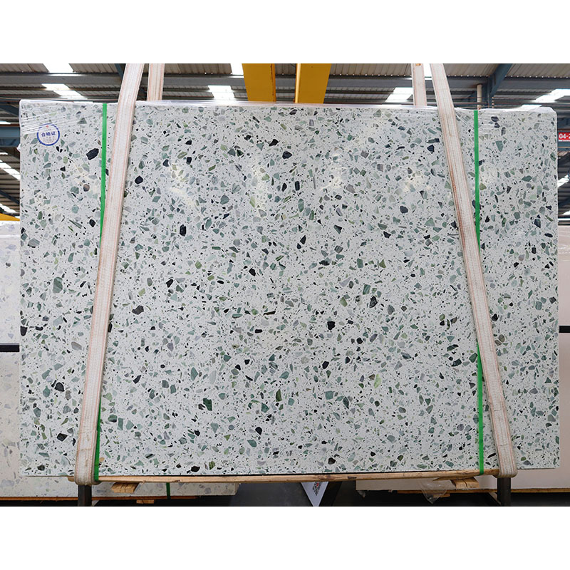 Imperial Green Terrazzo Stone Slabs for Foor Wall