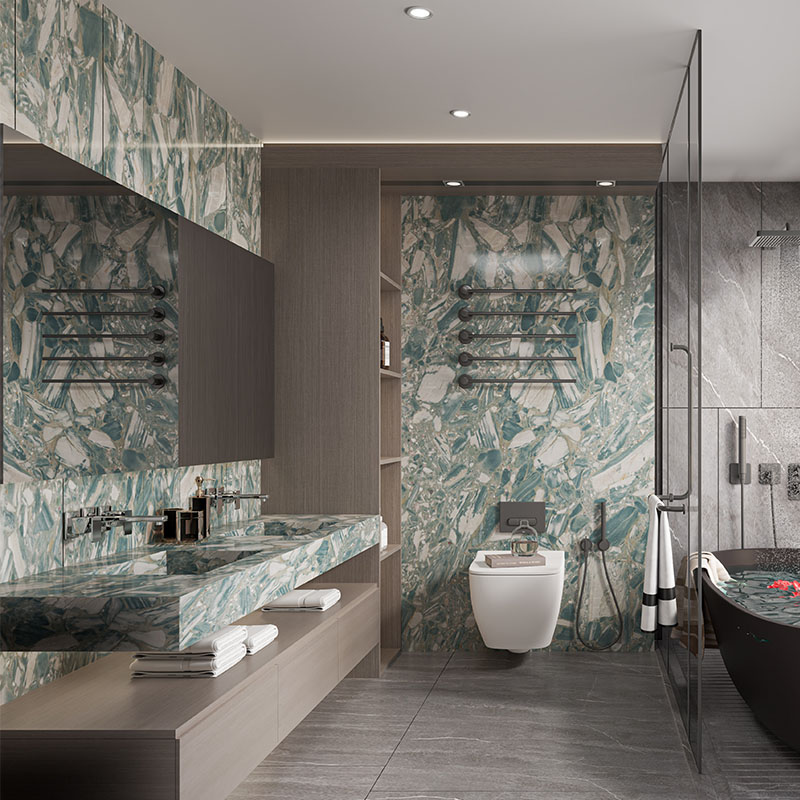 Dior Blue bathroom design marble basic stone