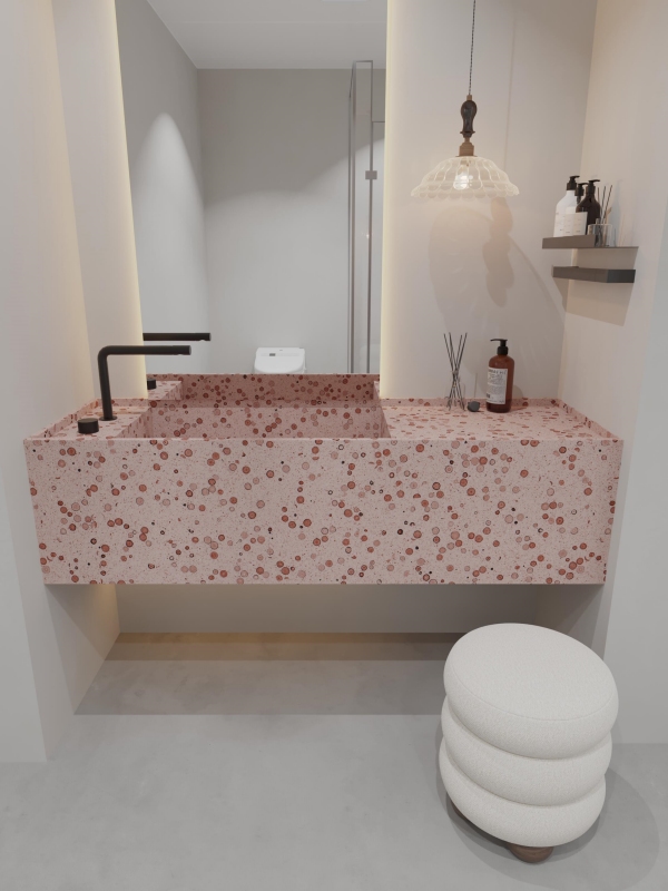 pink terrazzo