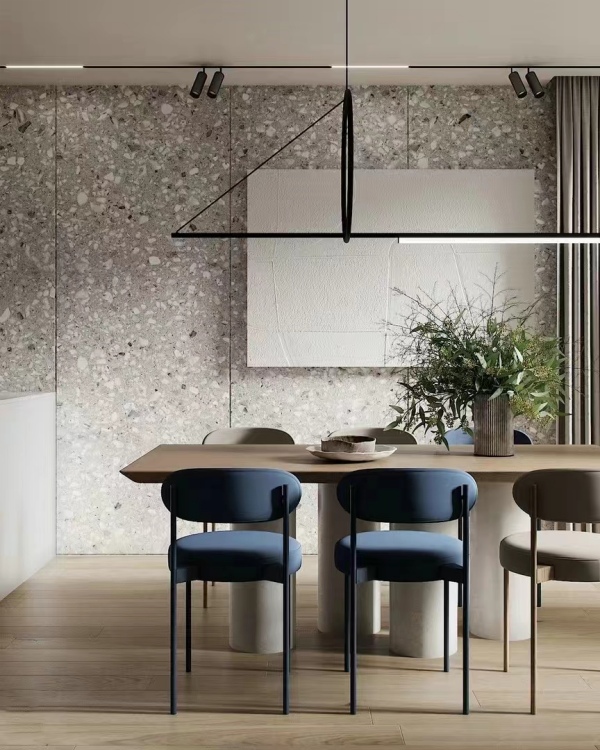 grey terrazzo wall