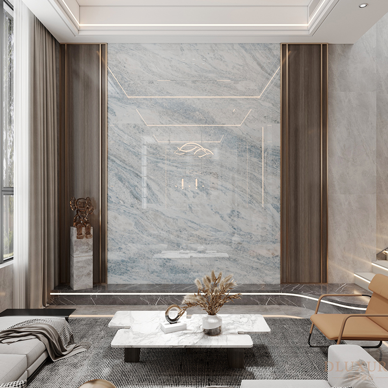 Luxury natural blue marble slabs for wall background