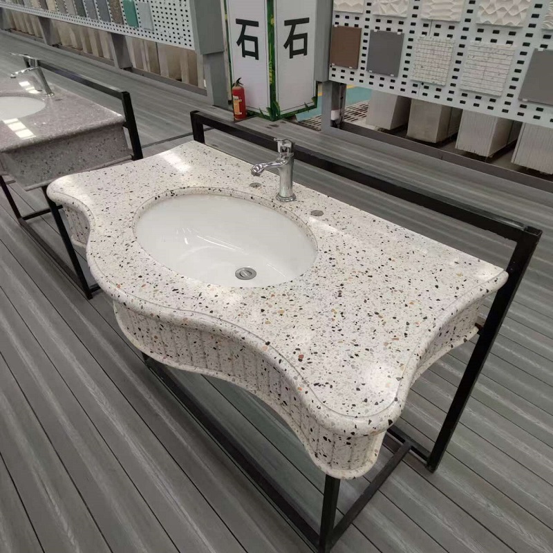 beige terrazzo wash basin