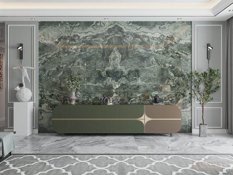 Polished green background wall luxury marble stone slabs